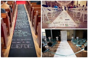 Written aisle runner