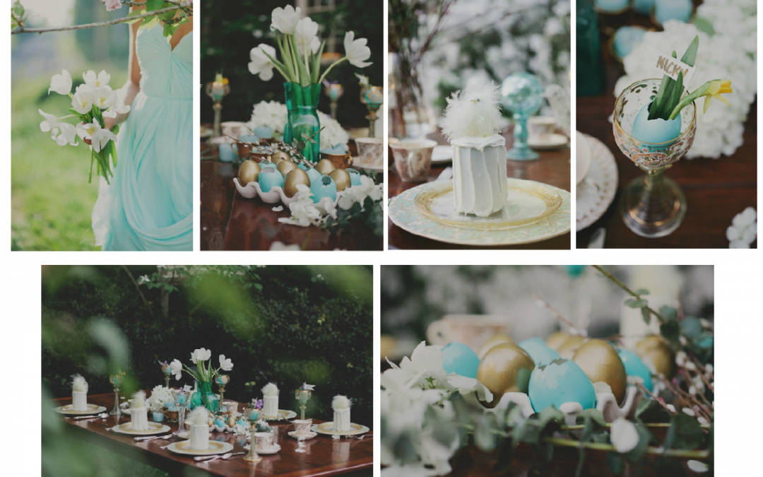 Wedding Inspiration: Aqua & Gold