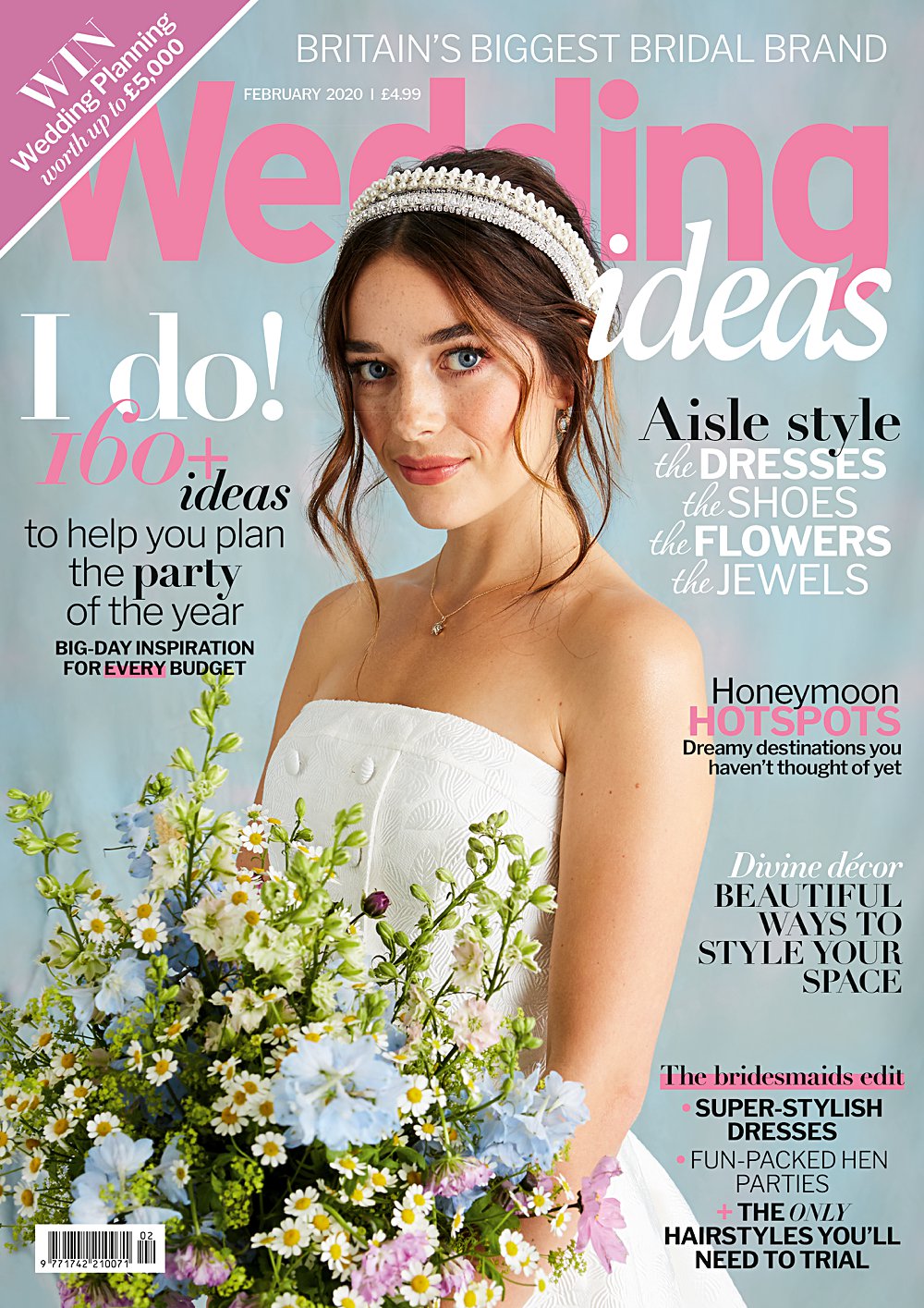 The February cover of Wedding Ideas styled by Pierre Carr